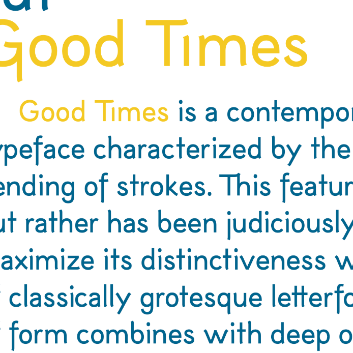 Good Times Typeface